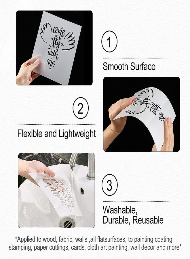 Zonon 15 Pieces Inspirational Quote Stencils Kit - Reusable Template for Painting Wood Wall Home Decoration - Image 3